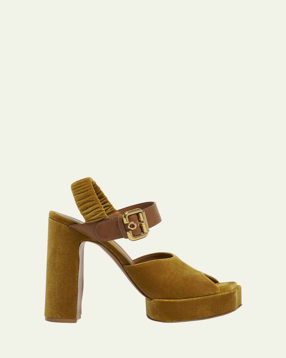 Aria Ankle-Strap Platform Sandals